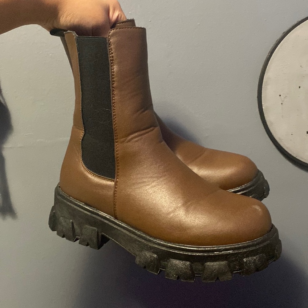 Brown Combat Boots